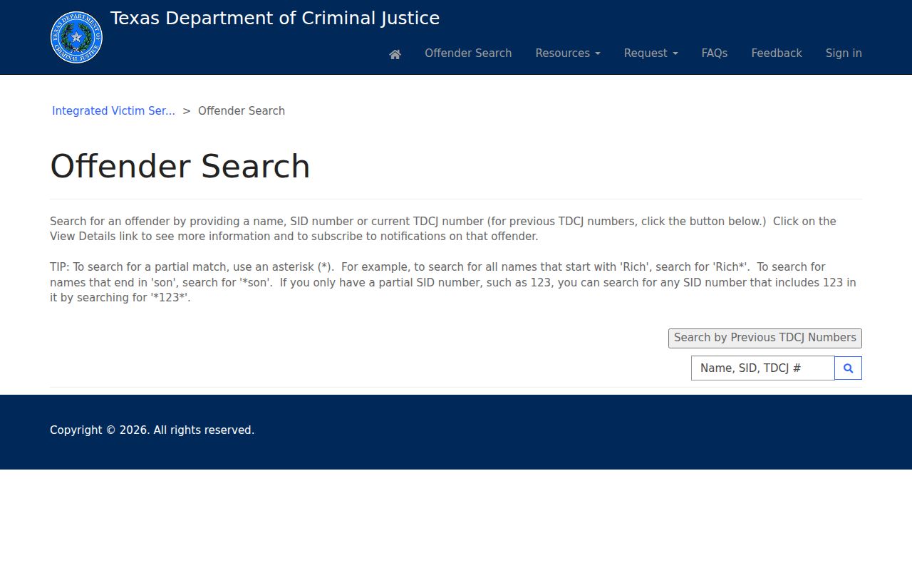 Borden County arrest history Texas IVSS offender search