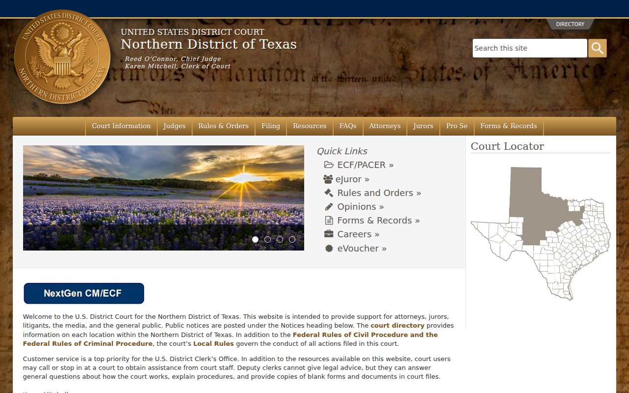 Borden County criminal court case Northern District source