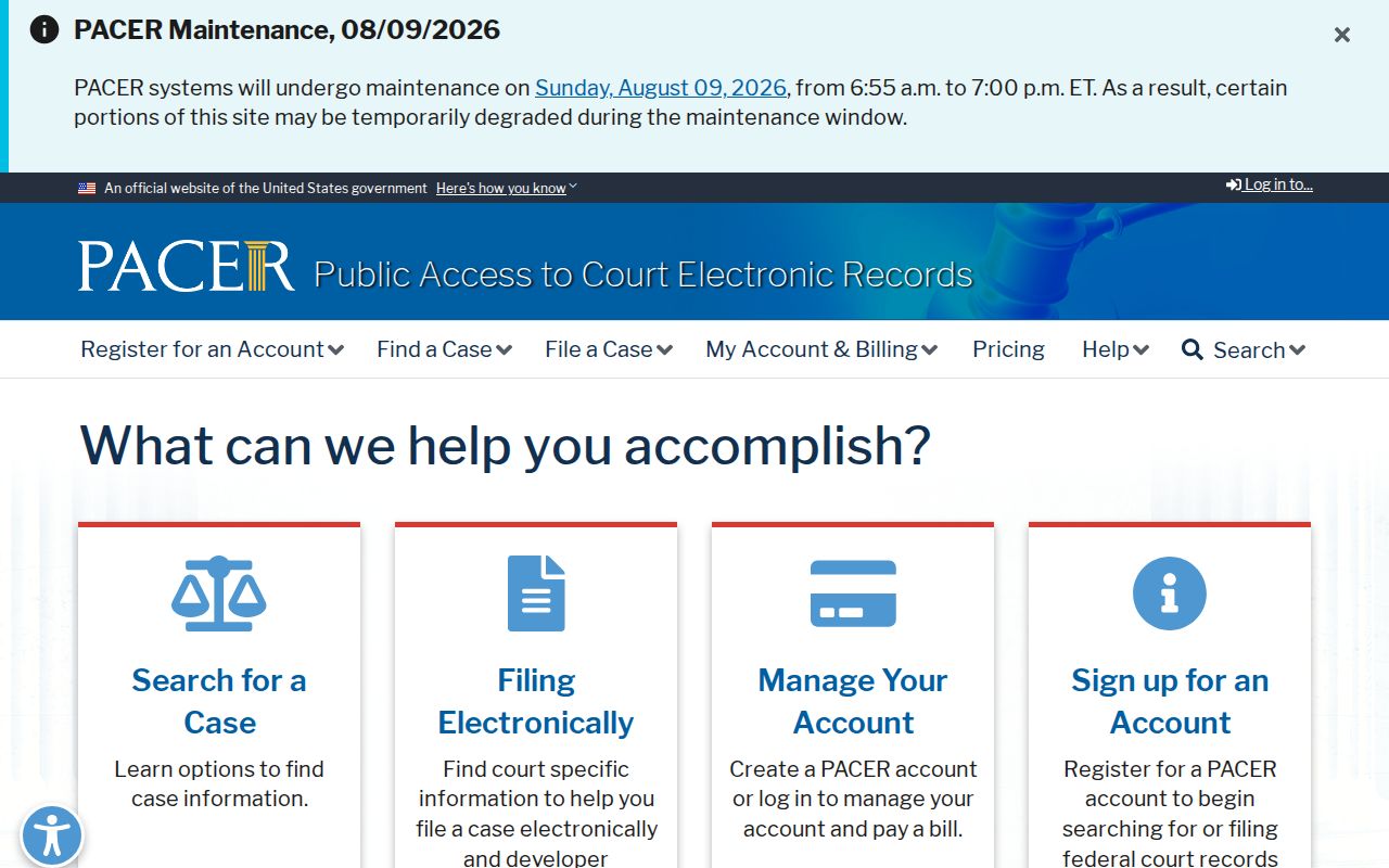 Borden County criminal court case PACER lookup