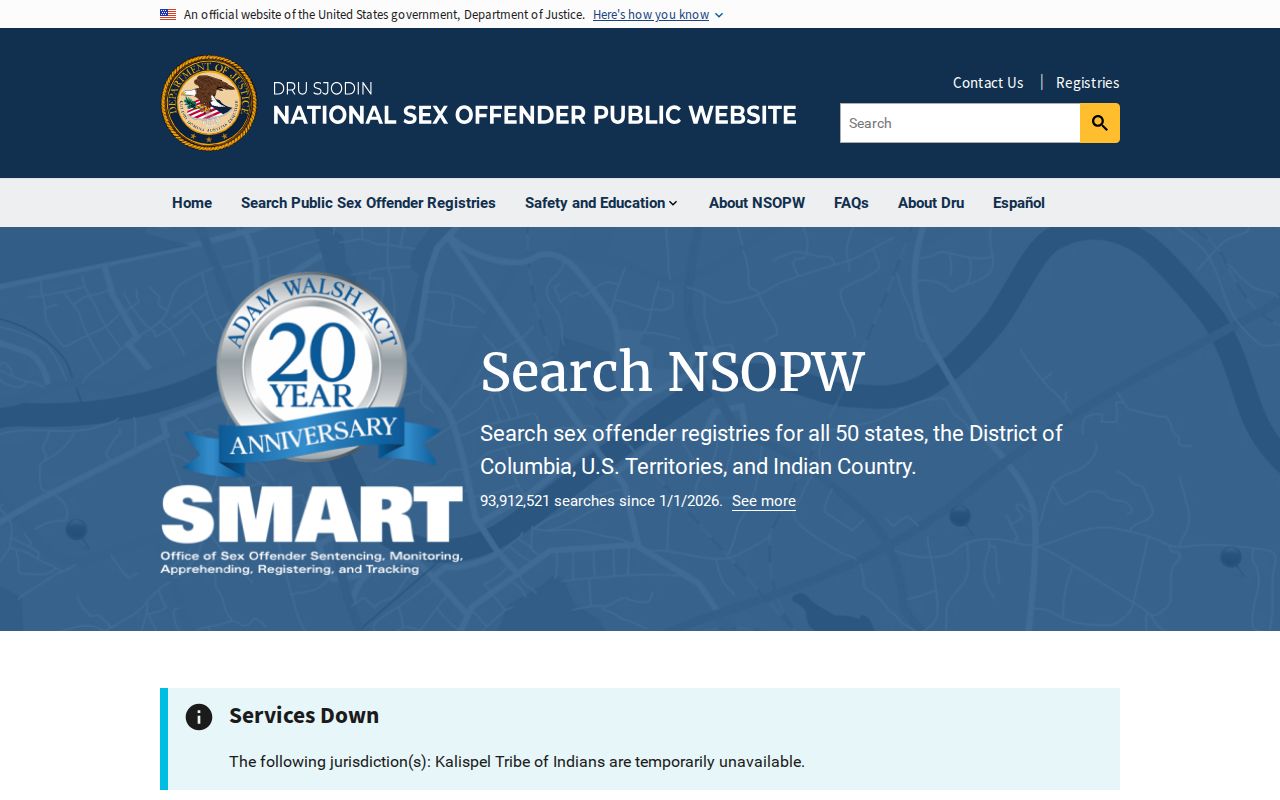 Borden County sex offender check through the national NSOPW search